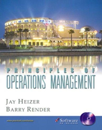 Imagen de archivo de Principles of Operations Management a la venta por HPB-Red