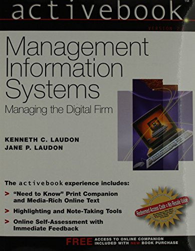 Stock image for Activebook, Management Information Systems for sale by Irish Booksellers