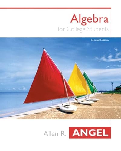 9780131410855: Algebra for College Students