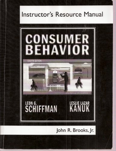 Stock image for Consumer Behavior, Instructor's Resource Manual - Eighth Edition for sale by medimops