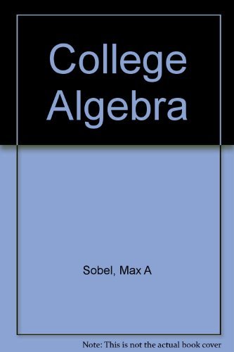 Beispielbild fr College Algebra zum Verkauf von Mispah books