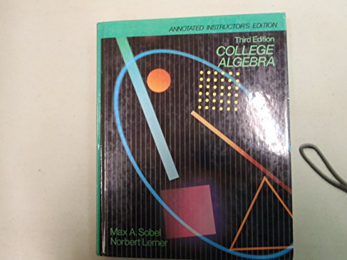 Imagen de archivo de College Algebra: Annotated Instructor's Edition a la venta por Nationwide_Text