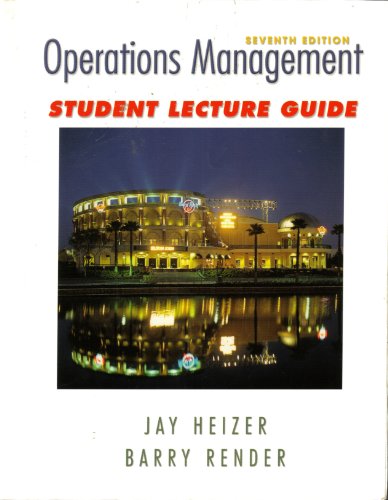 Beispielbild fr Operations Management Flexible Learning : Operations Management Student Lecture Guide zum Verkauf von Better World Books
