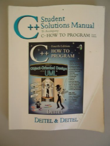 9780131425781: C++ Student Solutions Manual