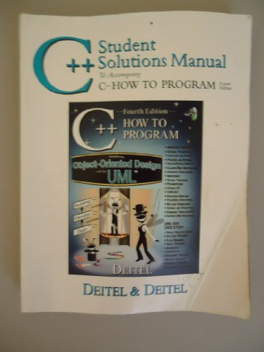 C++ How to Program, Fourth Edition (C++ Student Solutions Manual) (9780131425781) by Deitel & Associates, (Harvey & Paul); Deitel; Associates