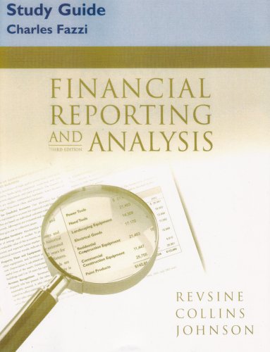 Stock image for Financial Reporting Analysis (Study Guide) for sale by GoldBooks