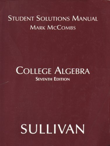 Stock image for Student Solutions Manual for sale by Booketeria Inc.