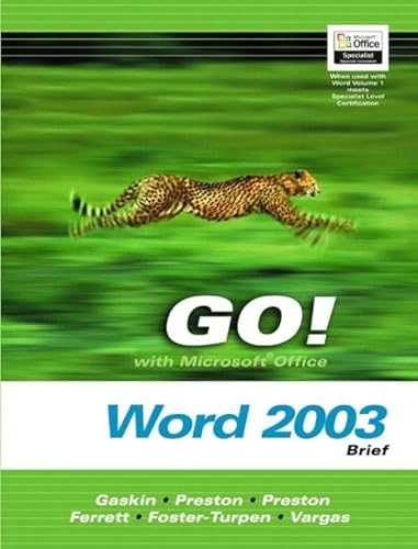 Stock image for GO! with Microsoft Office Word 2003 Brief for sale by The Book Cellar, LLC