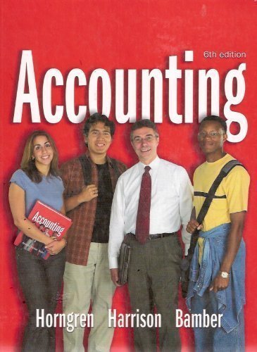 Stock image for Accounting, 6th Edition, 1-26 (Charles T. Horngren Series in Accounting) by Charles T. Horngren (2003-12-03) for sale by The Book Cellar, LLC