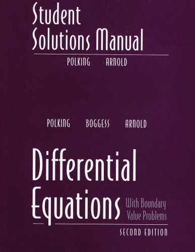 Stock image for Student Solutions Manual for Differential Equations for sale by HPB-Red