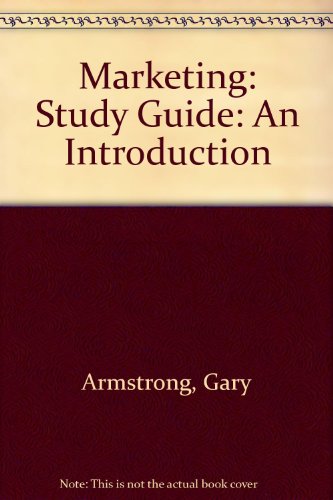 Imagen de archivo de Marketing: Study Guide: An Introduction a la venta por The Book Cellar, LLC