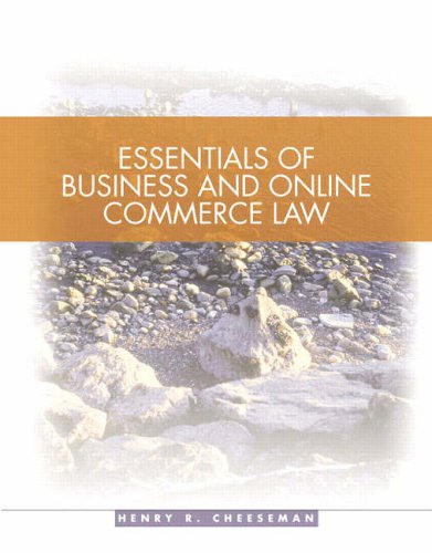 Stock image for Essentials of Business and Online Commerce Law for sale by SecondSale
