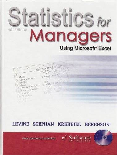 Beispielbild fr Statistics for Managers Using Microsoft Excel zum Verkauf von ThriftBooks-Dallas