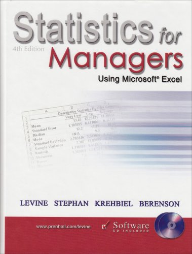 Imagen de archivo de Statistics for Managers Using Microsoft Excel a la venta por ThriftBooks-Dallas