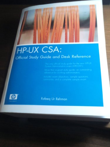 Stock image for HP-UX CSA: Official Study Guide and Reference (2nd Edition) for sale by HPB-Red