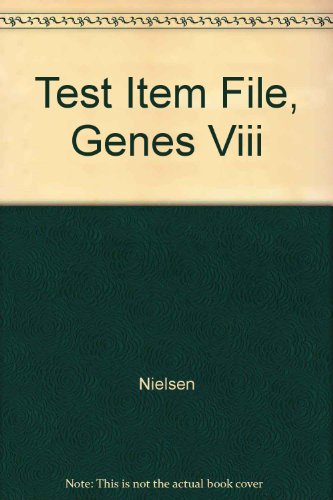 9780131449459: Test Item File, Genes Viii