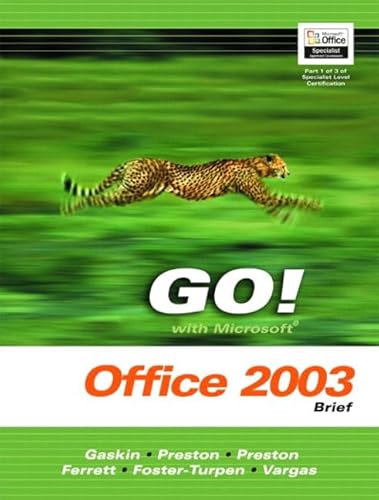 Beispielbild fr GO! with Mircrosoft Office Excel 2003 Volume 1- Adhesive Bound (Go! with Microsoft) (v. 1) zum Verkauf von Iridium_Books