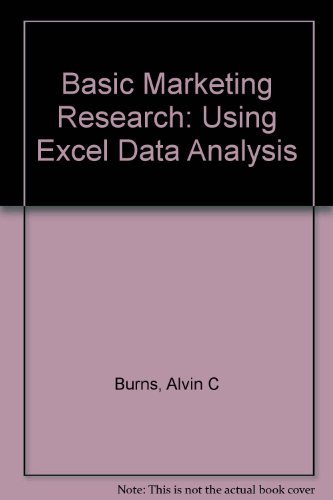 Beispielbild fr Basic Marketing Research: Using Microsoft Excel Data Analysis zum Verkauf von ThriftBooks-Dallas