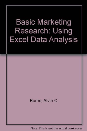 Stock image for Basic Marketing Research: Using Microsoft Excel Data Analysis for sale by ThriftBooks-Dallas