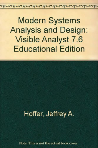 Stock image for Modern Systems Analysis and Design: Visible Analyst 7.6 Educational Edition for sale by Irish Booksellers