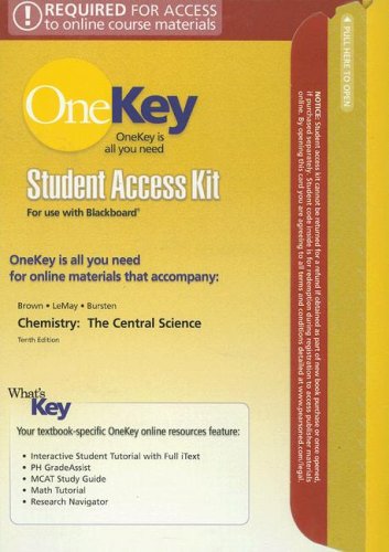 Chemistry: The Central Science (OneKey) (9780131464773) by [???]