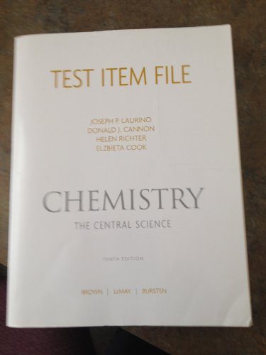 Beispielbild fr Test Item File Chemistry the Central Science zum Verkauf von HPB-Red