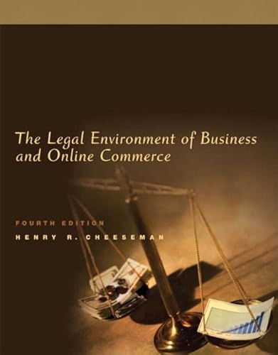 Imagen de archivo de The Legal Environment of Business and Online Commerce a la venta por HPB-Red