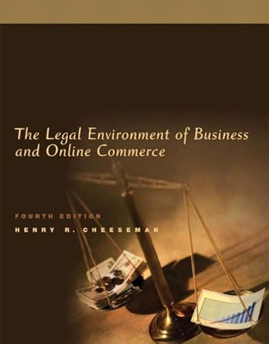 Stock image for The Legal Environment of Business and Online Commerce for sale by HPB-Red