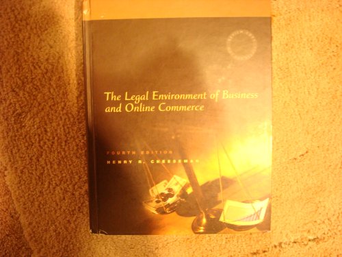 Imagen de archivo de The Legal Environment of Business and Online Commerce (4th Edition) a la venta por HPB-Red
