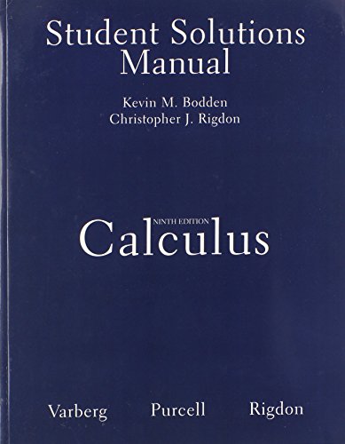 Beispielbild fr Student Solutions Manual for Calculus zum Verkauf von Better World Books