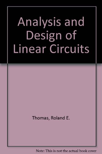 Beispielbild fr Analysis and Design of Linear Circuits zum Verkauf von Anybook.com