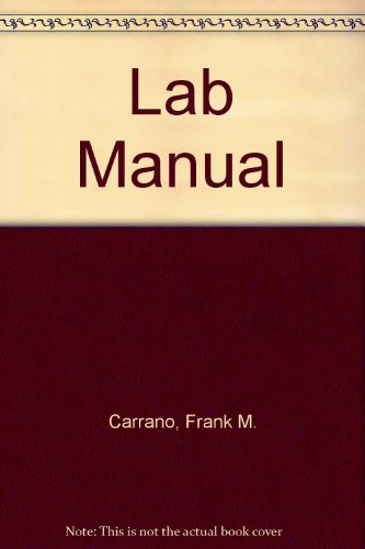 Imagen de archivo de Lab Manual a la venta por Jay W. Nelson, Bookseller, IOBA