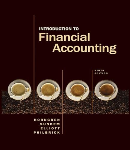 Imagen de archivo de Introduction to Financial Accounting (Charles T Horngren Series in Accounting) a la venta por ThriftBooks-Atlanta