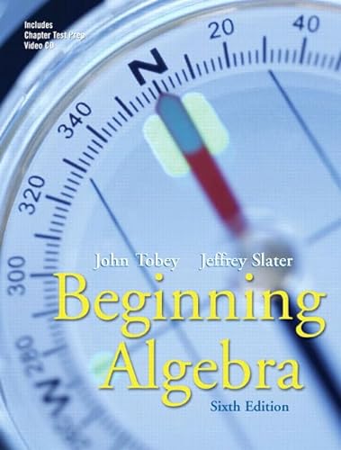 9780131482876: Beginning Algebra (Tobey/Slater Wortext)