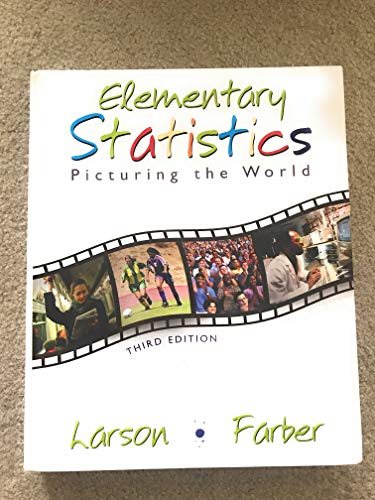 Imagen de archivo de Elementary Statistics : Picturing the World a la venta por BookHolders