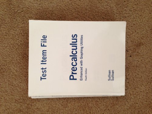 Imagen de archivo de Precalculus-test Item File: Enhanced With Graphing Utilities a la venta por Georgia Book Company