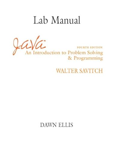 Stock image for Lab Manual for Java: An Introduction to Problem Solving and Programming for sale by Revaluation Books