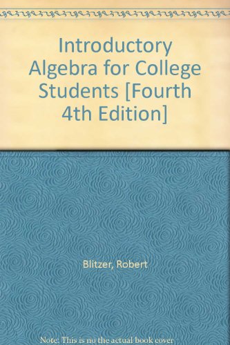 Stock image for Introductory Algebra for College Students for sale by Hippo Books
