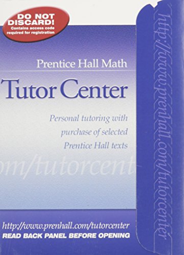 Stock image for Prentice Hall Math Tutor Center (Registration Access Code) for sale by BookHolders