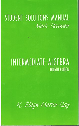 Stock image for Intermediate Algebra: Student Solutions Study Pack for sale by ThriftBooks-Dallas