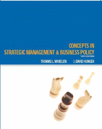 Imagen de archivo de Concepts in Strategic Management and Business Policy a la venta por Wonder Book
