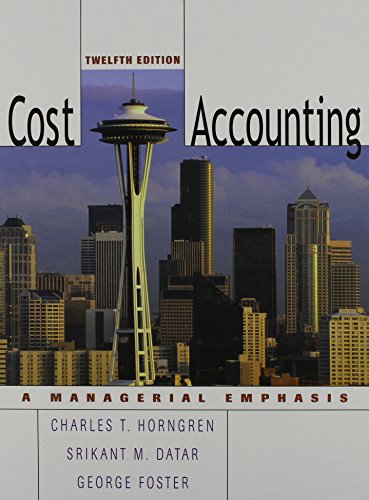9780131495388: Cost Accounting: United States Edition (CHARLES T HORNGREN SERIES IN ACCOUNTING)