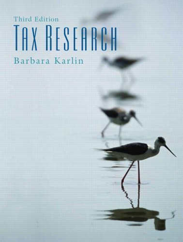 Stock image for Tax Research for sale by Irish Booksellers