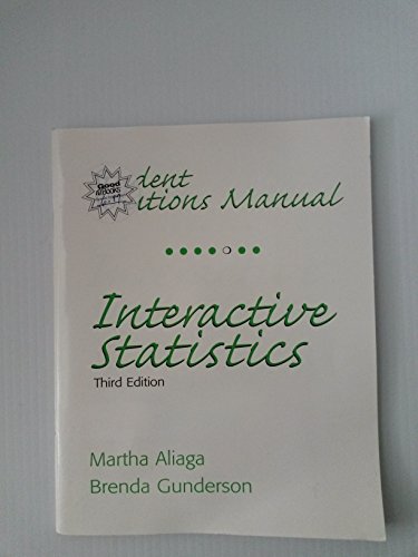 Stock image for Student Solutions Manual for Interactive Statistics for sale by Books Unplugged