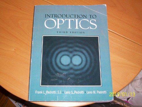 Stock image for INTRODUCTION TO OPTICS:UNITED STATES EDITION for sale by Iridium_Books