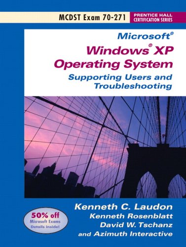Imagen de archivo de Supporting Users and Troubleshooting a Microsoft Windosw XP Operating System: Exam 70-271 a la venta por HPB-Red
