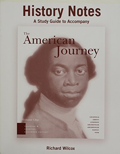 Imagen de archivo de The American Journey: History Notes, Vo1 1 a la venta por More Than Words