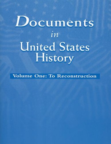 Documents in United States History (9780131502581) by Faragher, Jack M.