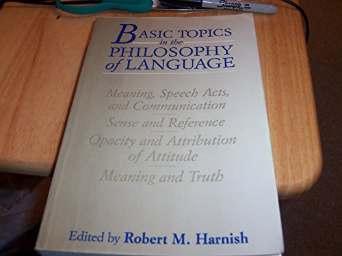 Stock image for Basic Topics in the Philosophy of Language for sale by BooksRun