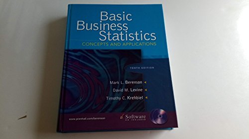 Beispielbild fr Basic Business Statistics : Concepts and Applications zum Verkauf von Better World Books